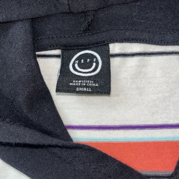 Neff "STRATUM" Light Weight Hoodie = MENS Large N.O.S. Clean Smiley Face Shirt - Picture 13 of 16